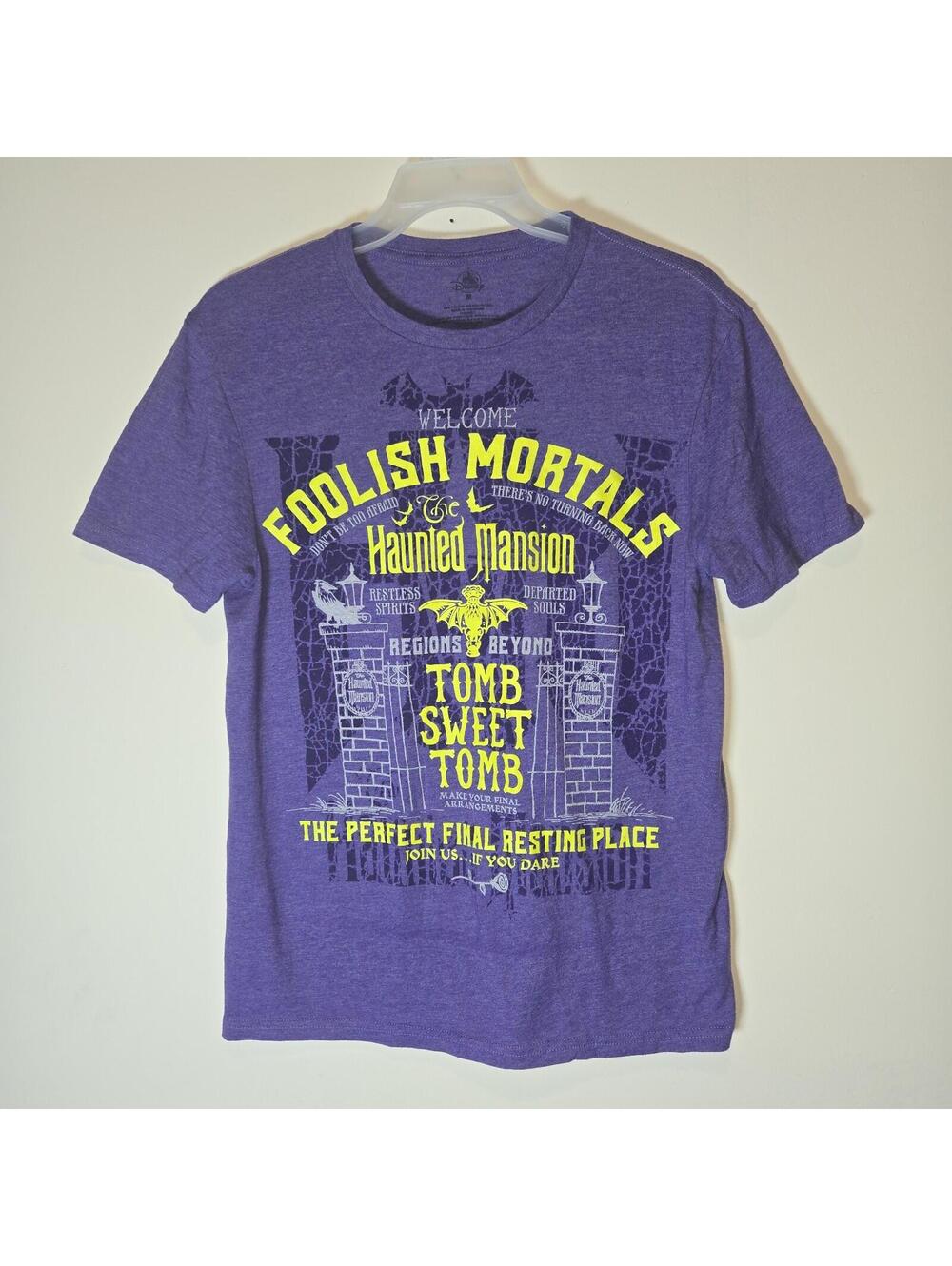 Disney Parks Haunted Mansion Tomb Sweet Tomb Purple Shirt sz Adult M